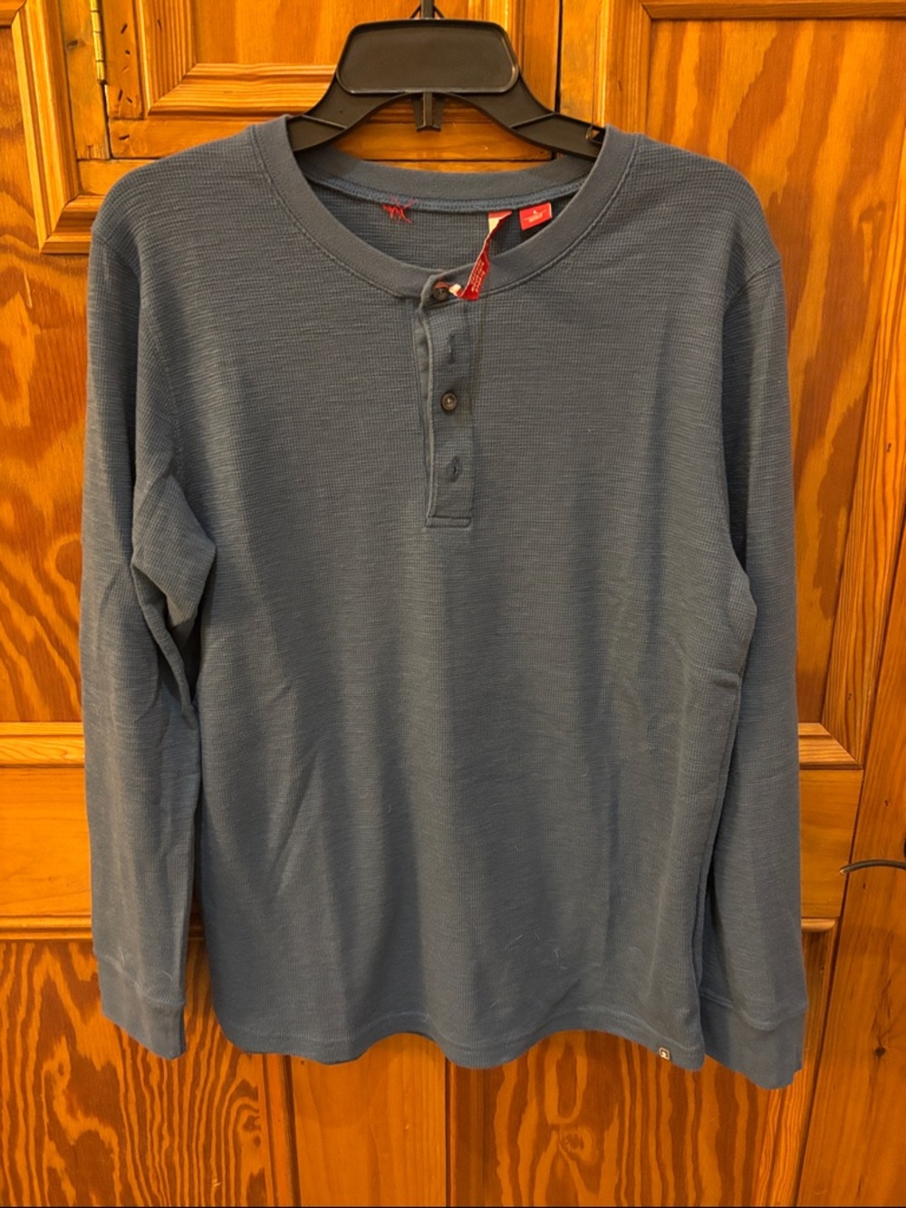 Eastern Mountain Sports Men's Slate Blue Long-Sleeve waffle Henley
